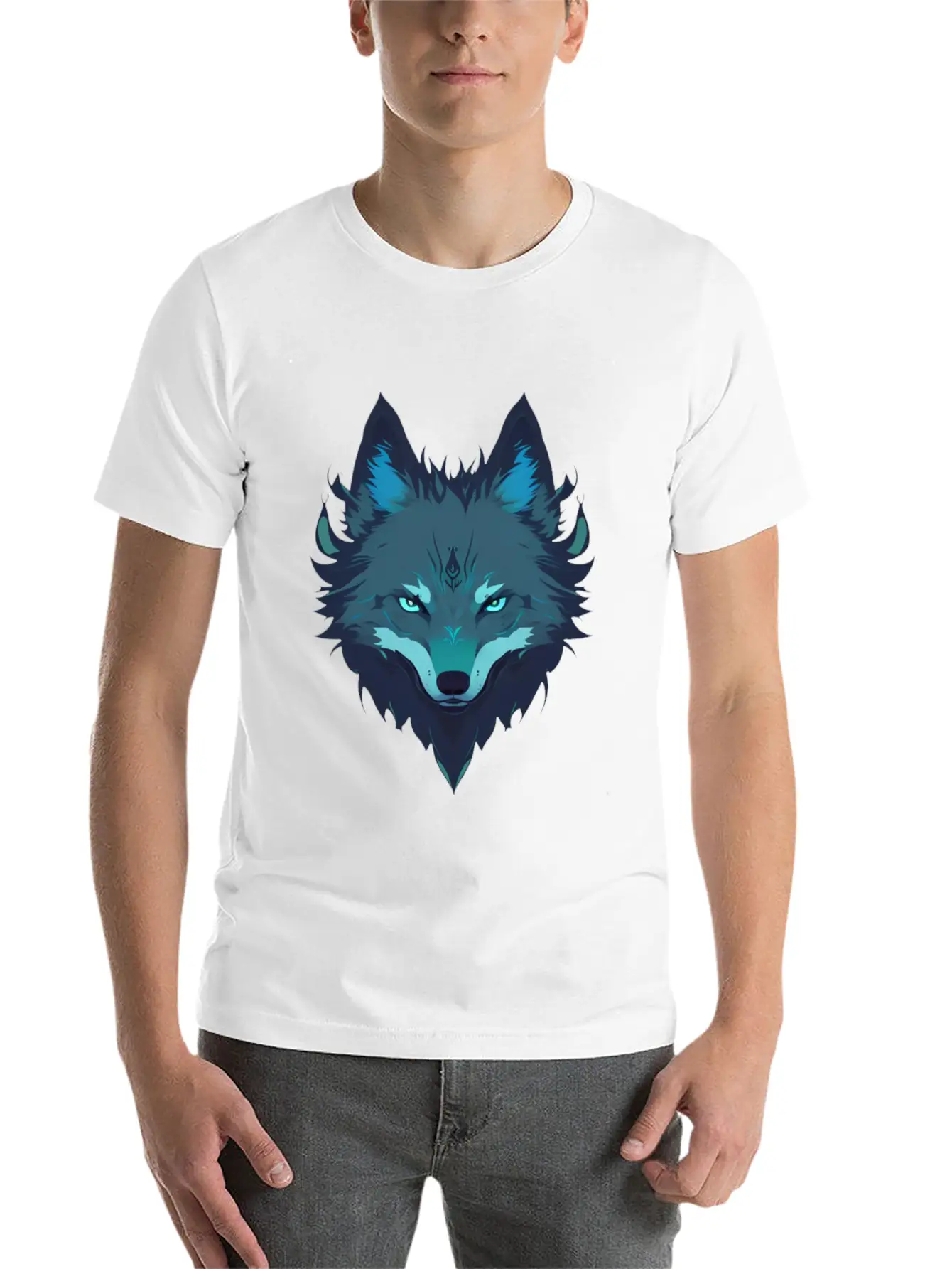 Wolf T Shirt Unisex Short Sleeve Soft Cotton T-Shirt – Casual Everyday Wear