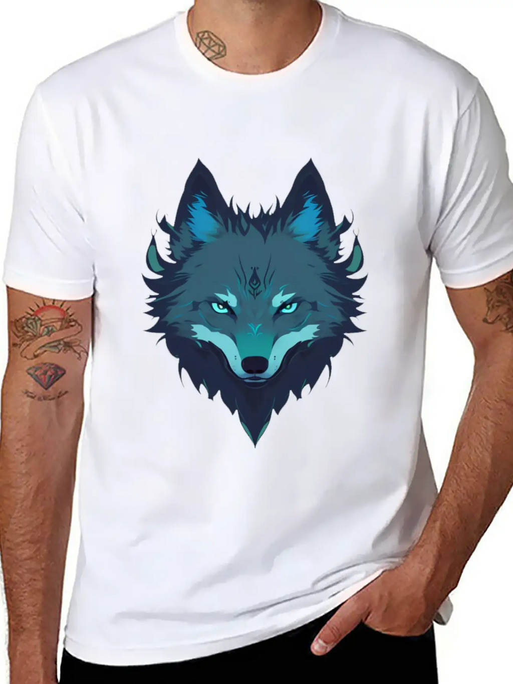 Wolf T Shirt Unisex Short Sleeve Soft Cotton T-Shirt – Casual Everyday Wear