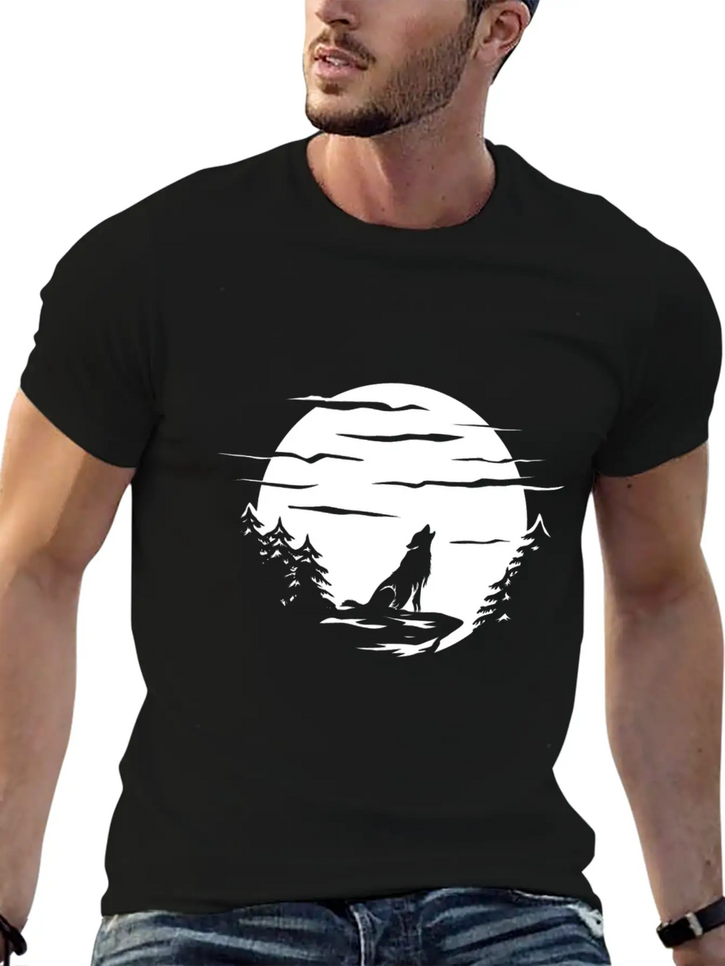 Wolf Tattoo Stylish Everyday T-Shirt – Unisex Basic Cotton Tee