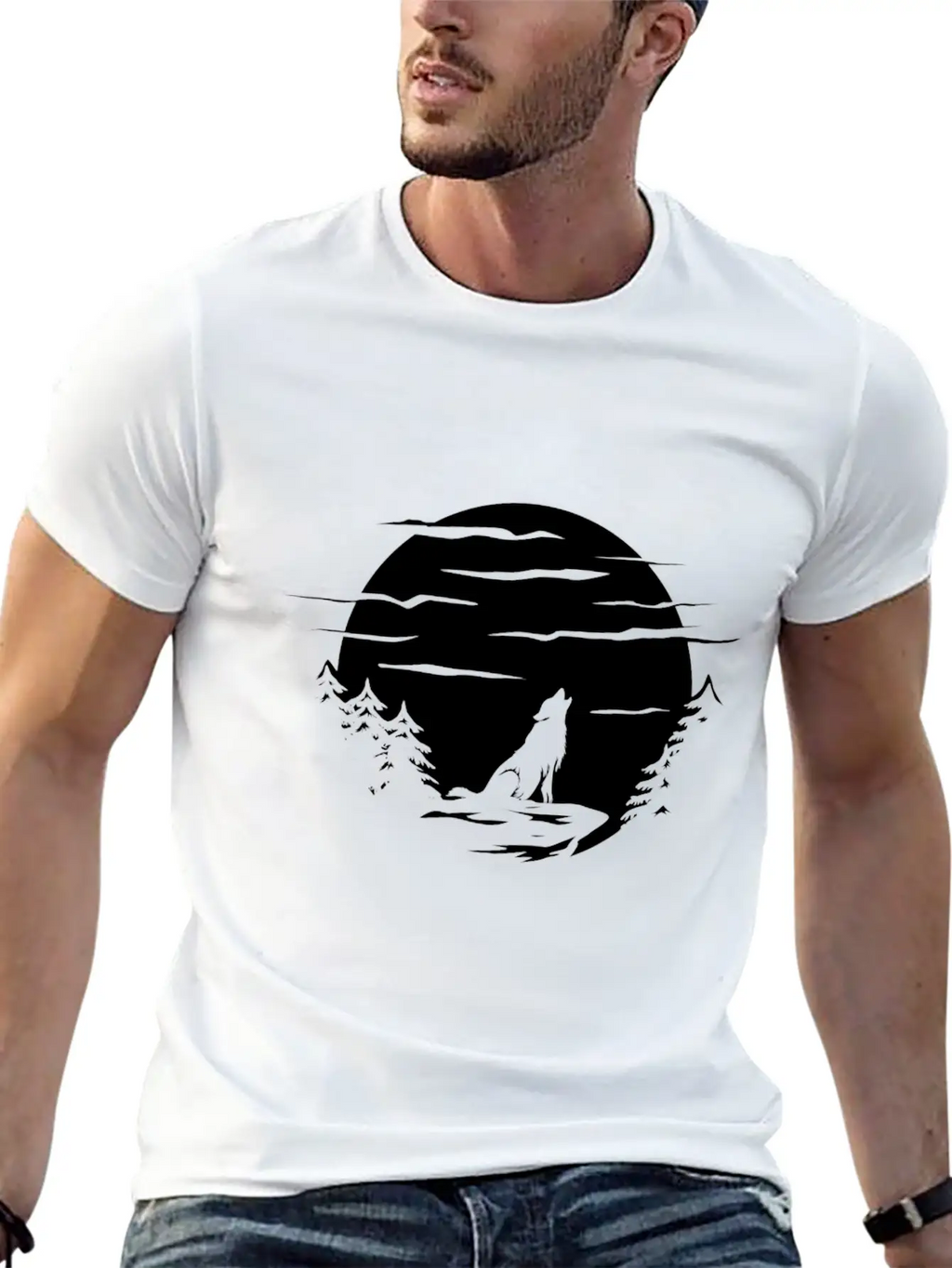 Wolf Tattoo Stylish Everyday T-Shirt – Unisex Basic Cotton Tee