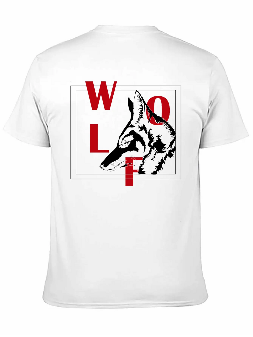 Wolf Typhograpy Art Animal Stylish Everyday T-Shirt – Unisex Basic Cotton Tee