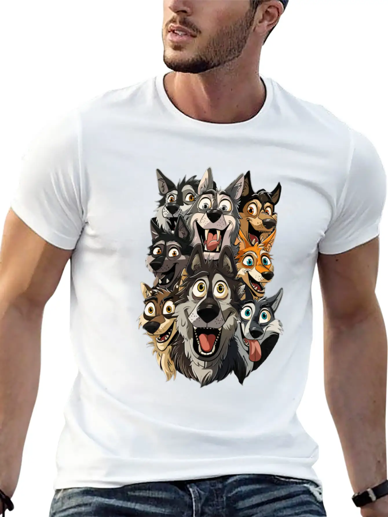 Wolf Unisex Casual T-Shirt – Clean Design For Daily Comfort