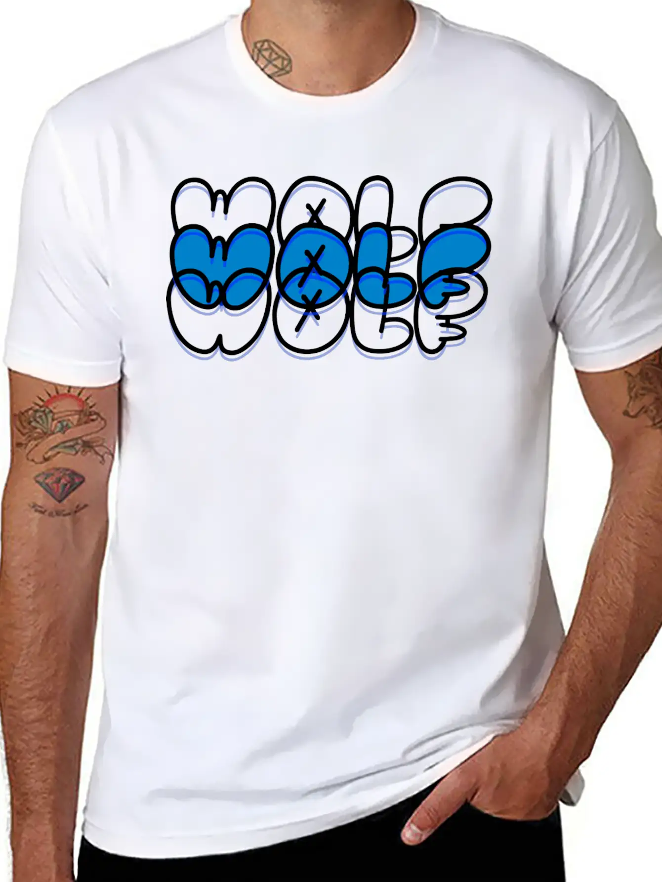 Wolf Unisex Short Sleeve Soft Cotton T-Shirt – Casual Everyday Wear