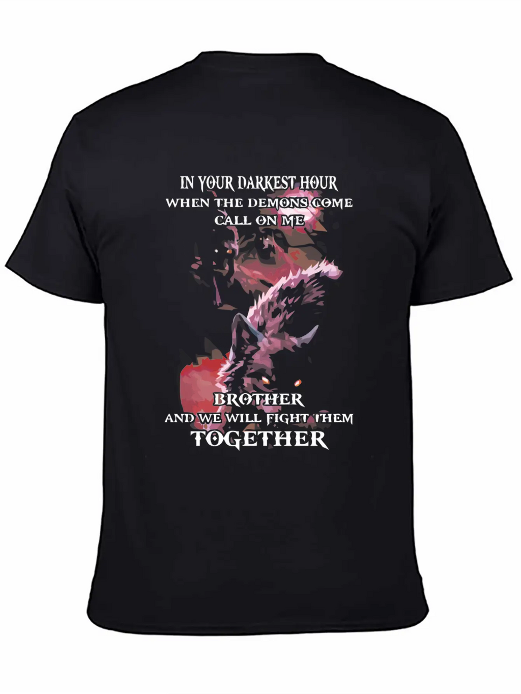 Wolf We Will Fight Them Together Stylish Everyday T-Shirt – Unisex Basic Cotton Tee