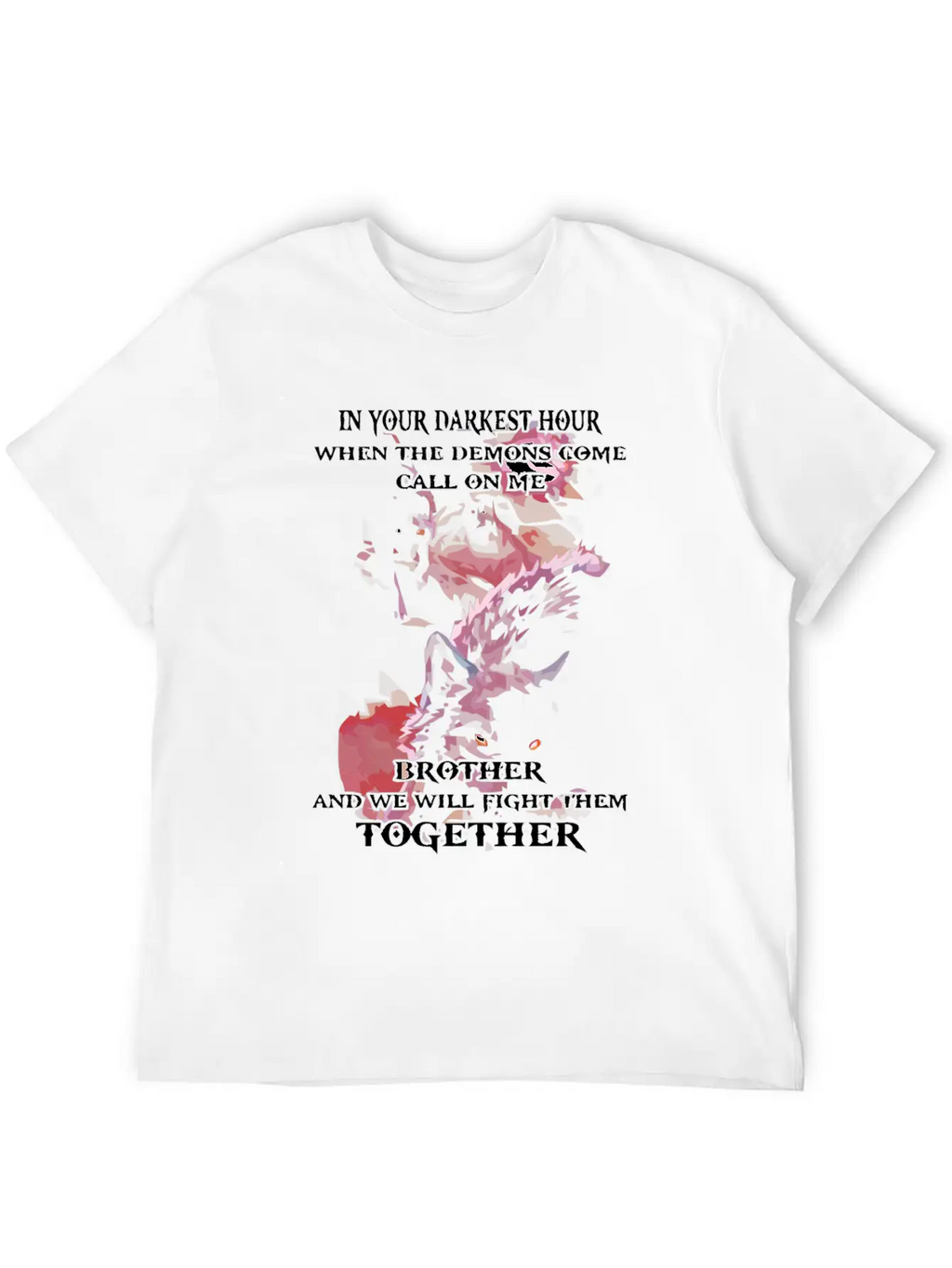 Wolf We Will Fight Them Together Stylish Everyday T-Shirt – Unisex Basic Cotton Tee