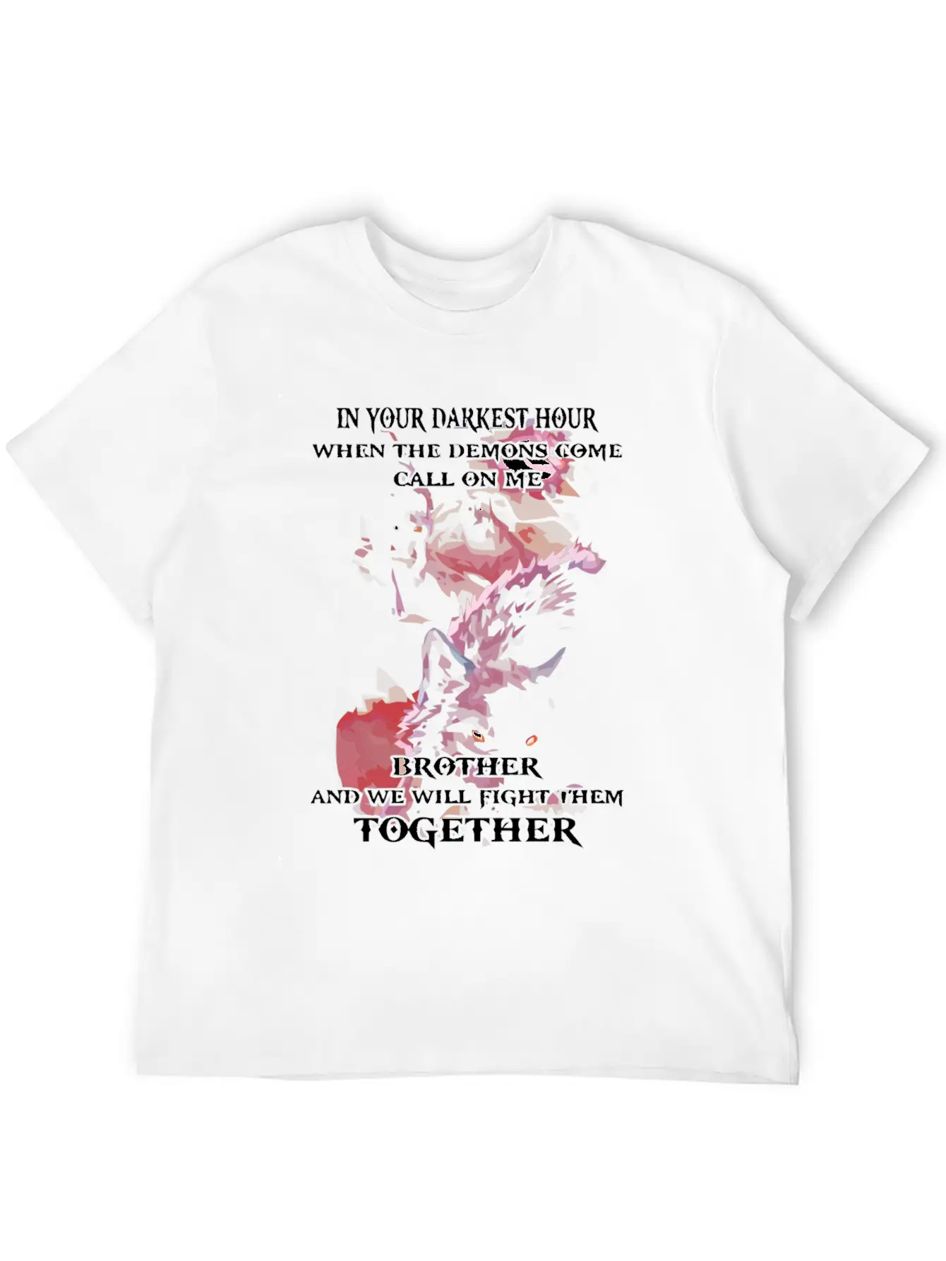 Wolf We Will Fight Them Together Stylish Everyday T-Shirt – Unisex Basic Cotton Tee