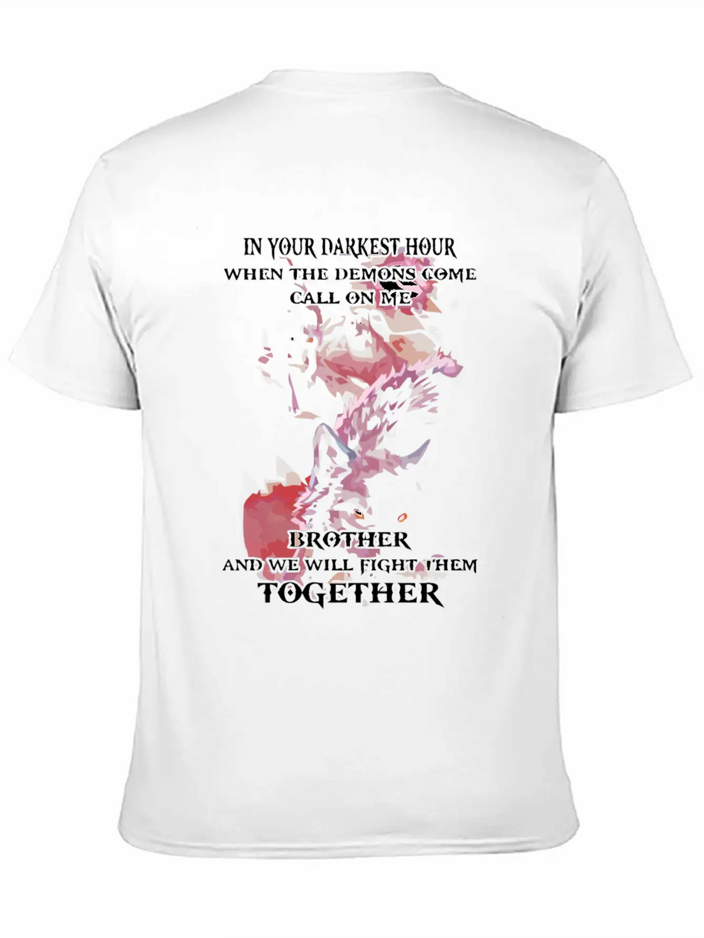 Wolf We Will Fight Them Together Stylish Everyday T-Shirt – Unisex Basic Cotton Tee