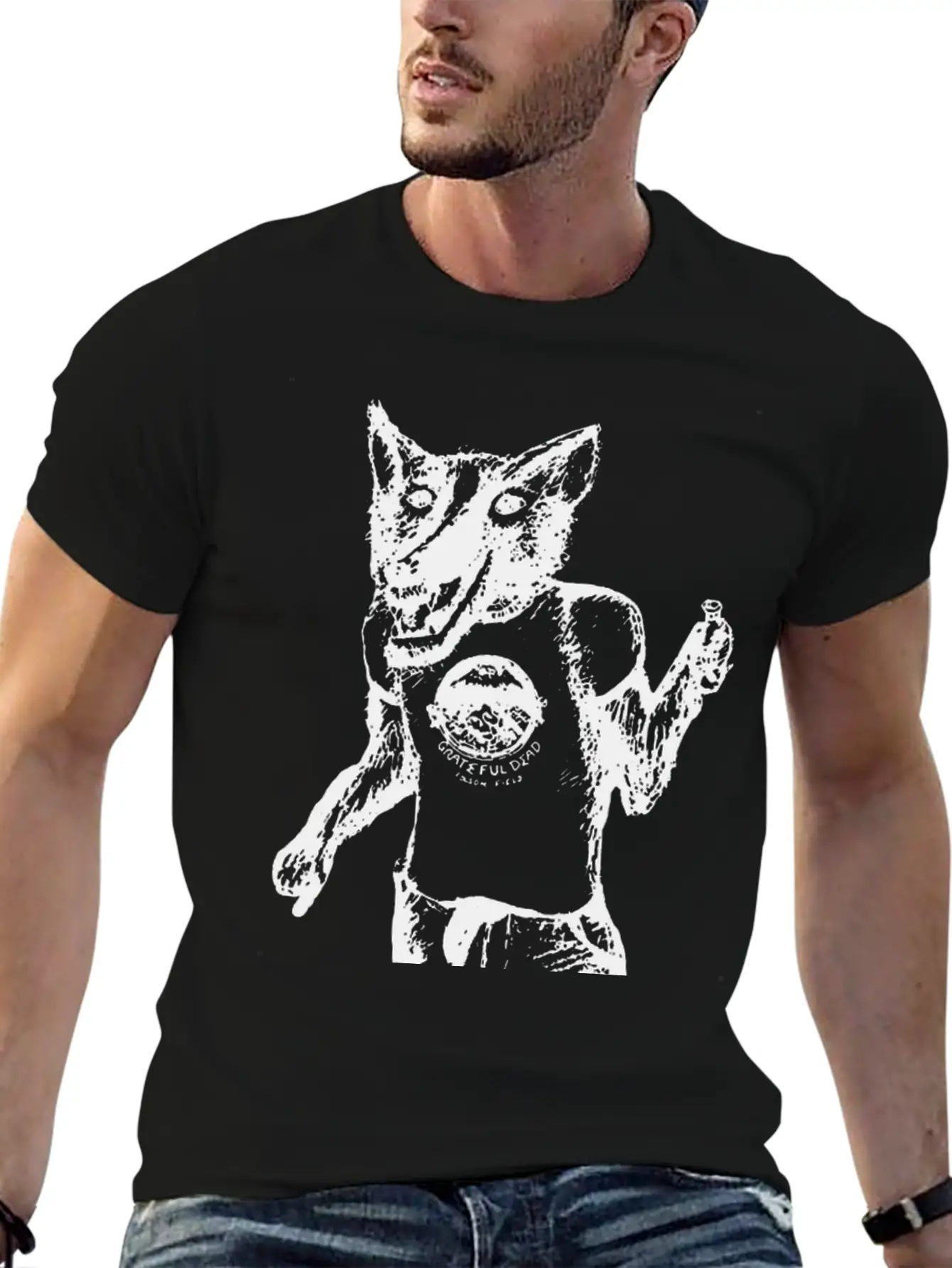 Wolf With T Shirt Essential Cotton Tee For Daily Outfits – Unisex Style