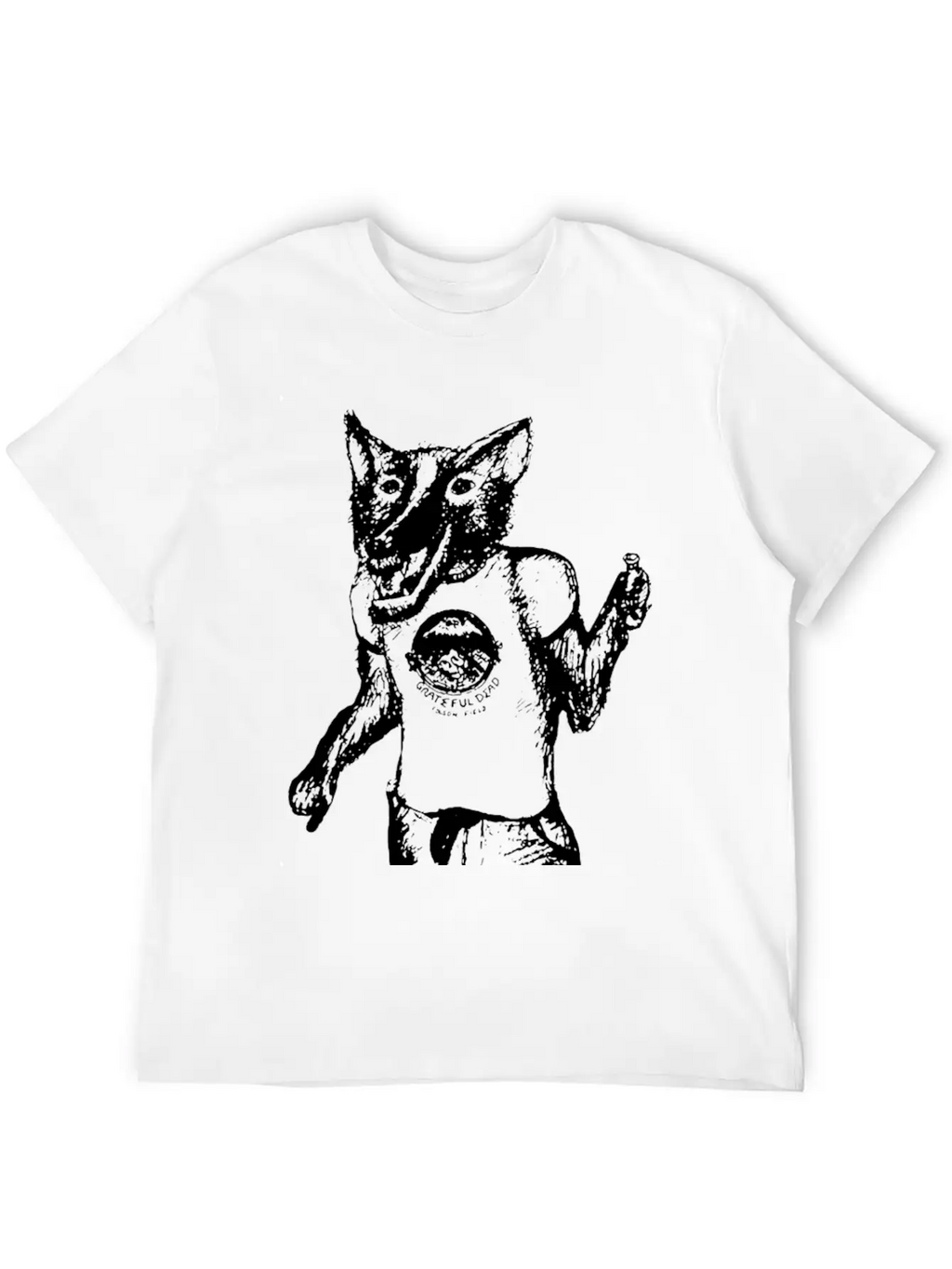 Wolf With T Shirt Essential Cotton Tee For Daily Outfits – Unisex Style