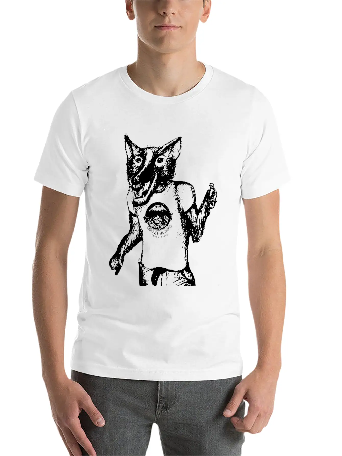 Wolf With T Shirt Essential Cotton Tee For Daily Outfits – Unisex Style