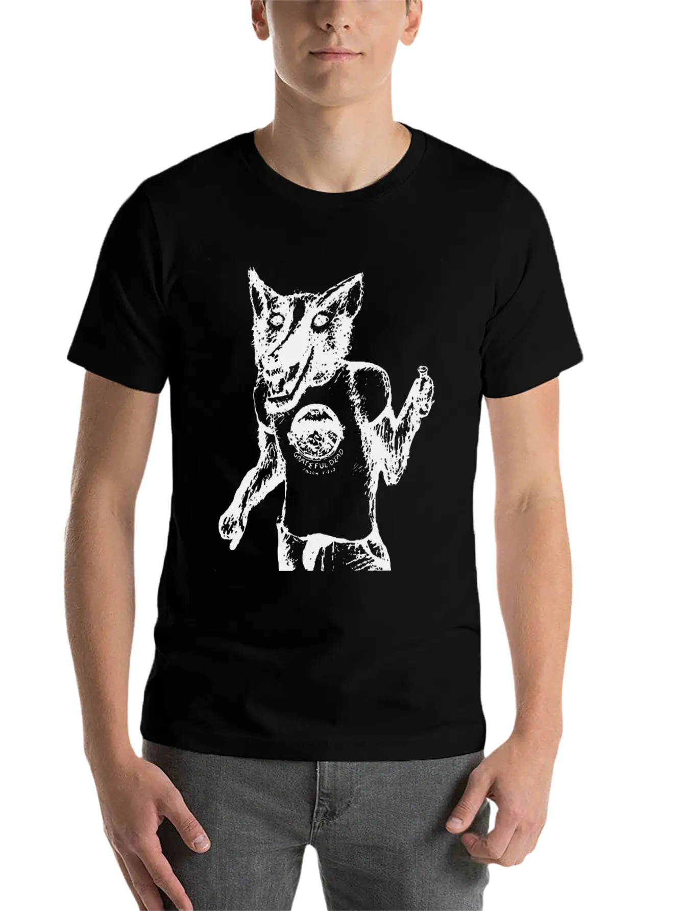 Wolf With T Shirt Essential Cotton Tee For Daily Outfits – Unisex Style