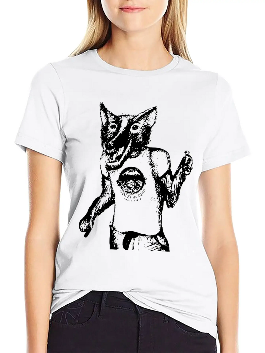 Wolf With T Shirt Essential Cotton Tee For Daily Outfits – Unisex Style