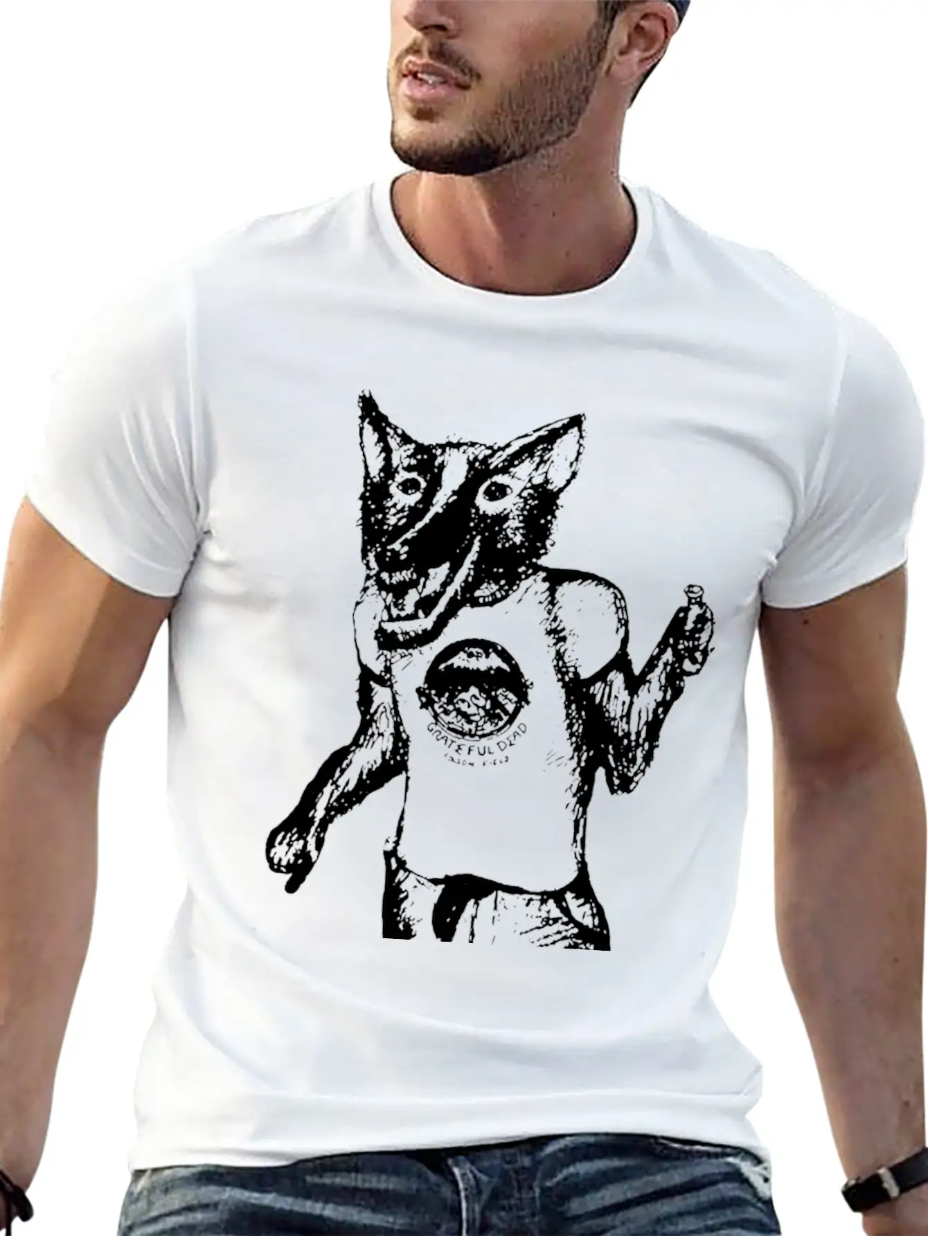 Wolf With T Shirt Essential Cotton Tee For Daily Outfits – Unisex Style