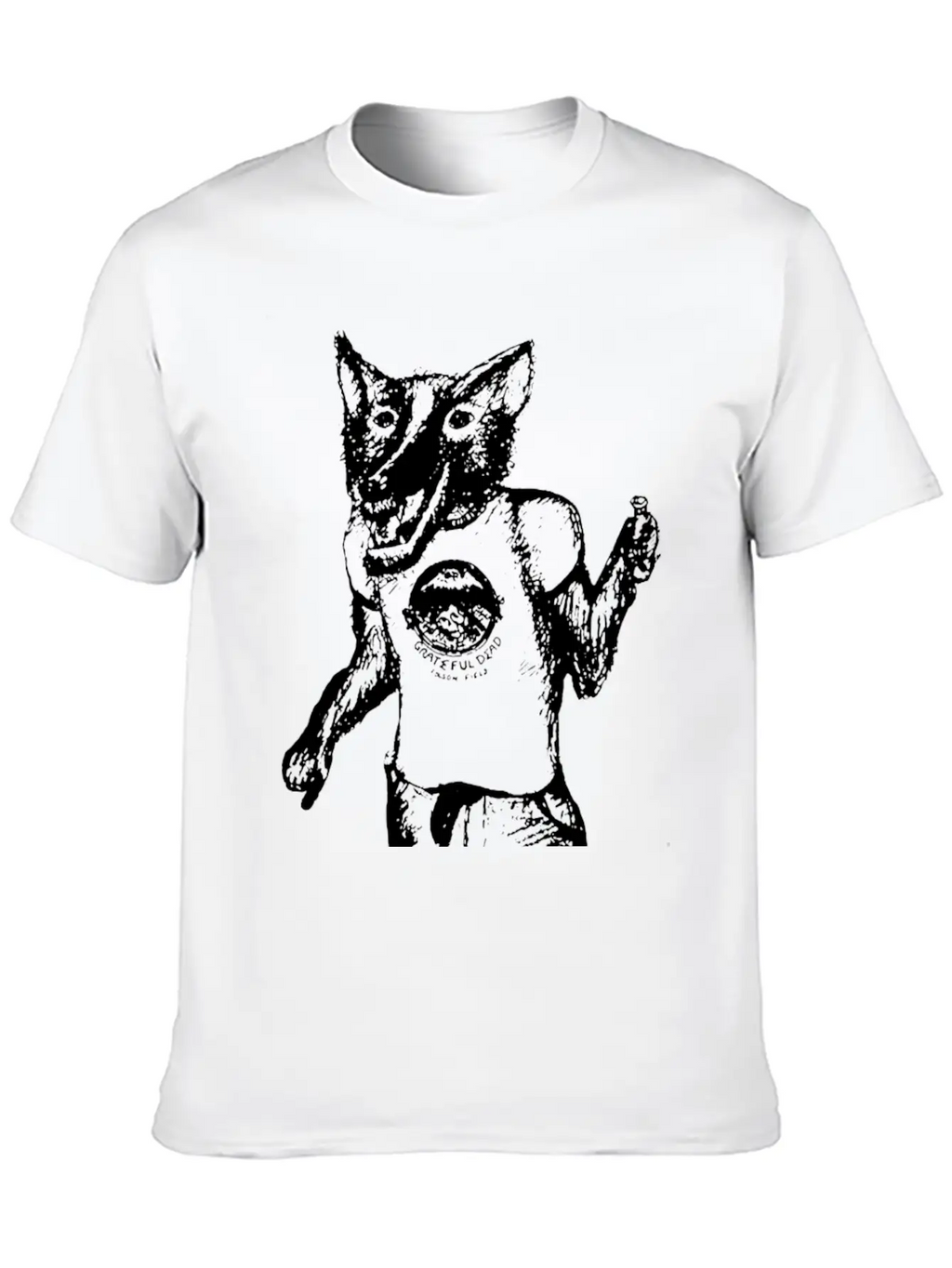 Wolf With T Shirt Essential Cotton Tee For Daily Outfits – Unisex Style