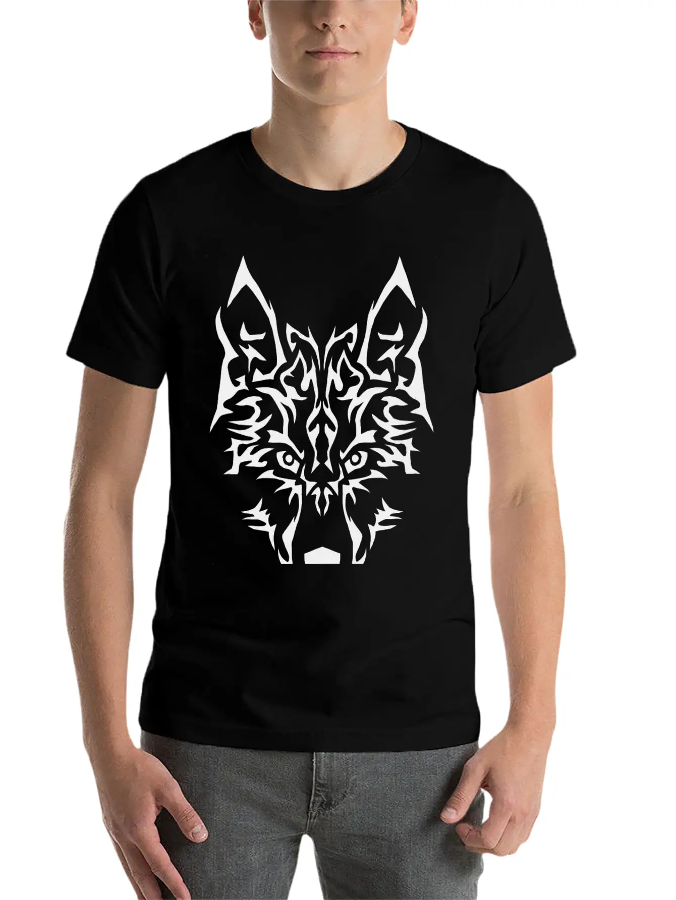Wolf Wolfes Wolves Tribal85 Unisex Short Sleeve Soft Cotton T-Shirt – Casual Everyday Wear