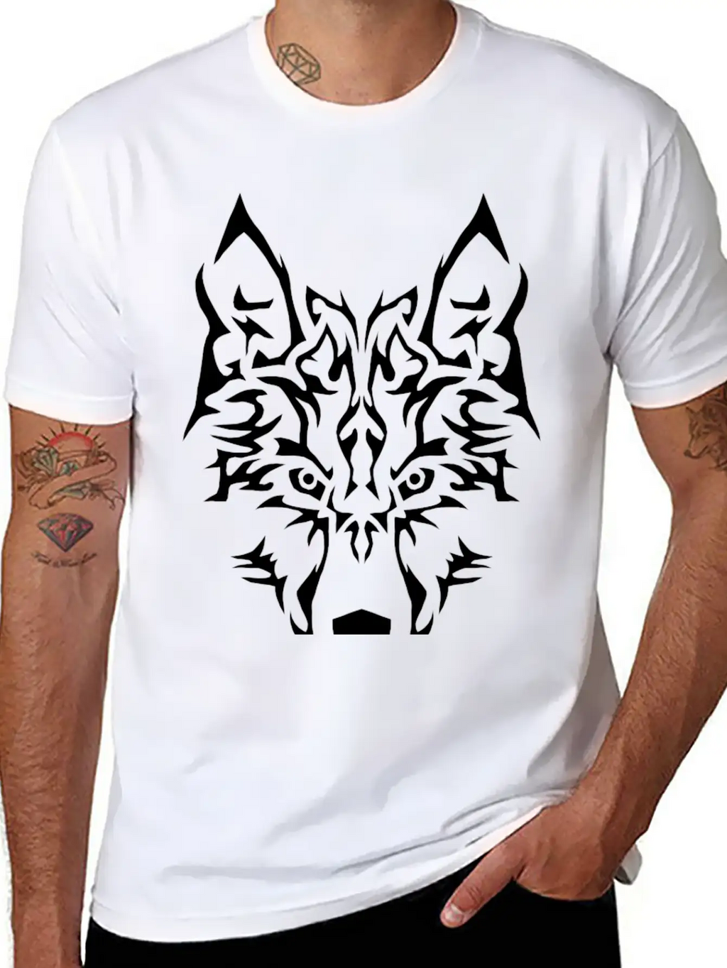 Wolf Wolfes Wolves Tribal85 Unisex Short Sleeve Soft Cotton T-Shirt – Casual Everyday Wear