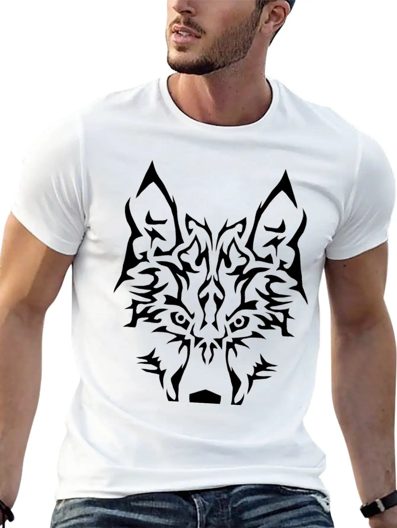 Wolf Wolfes Wolves Tribal85 Unisex Short Sleeve Soft Cotton T-Shirt – Casual Everyday Wear
