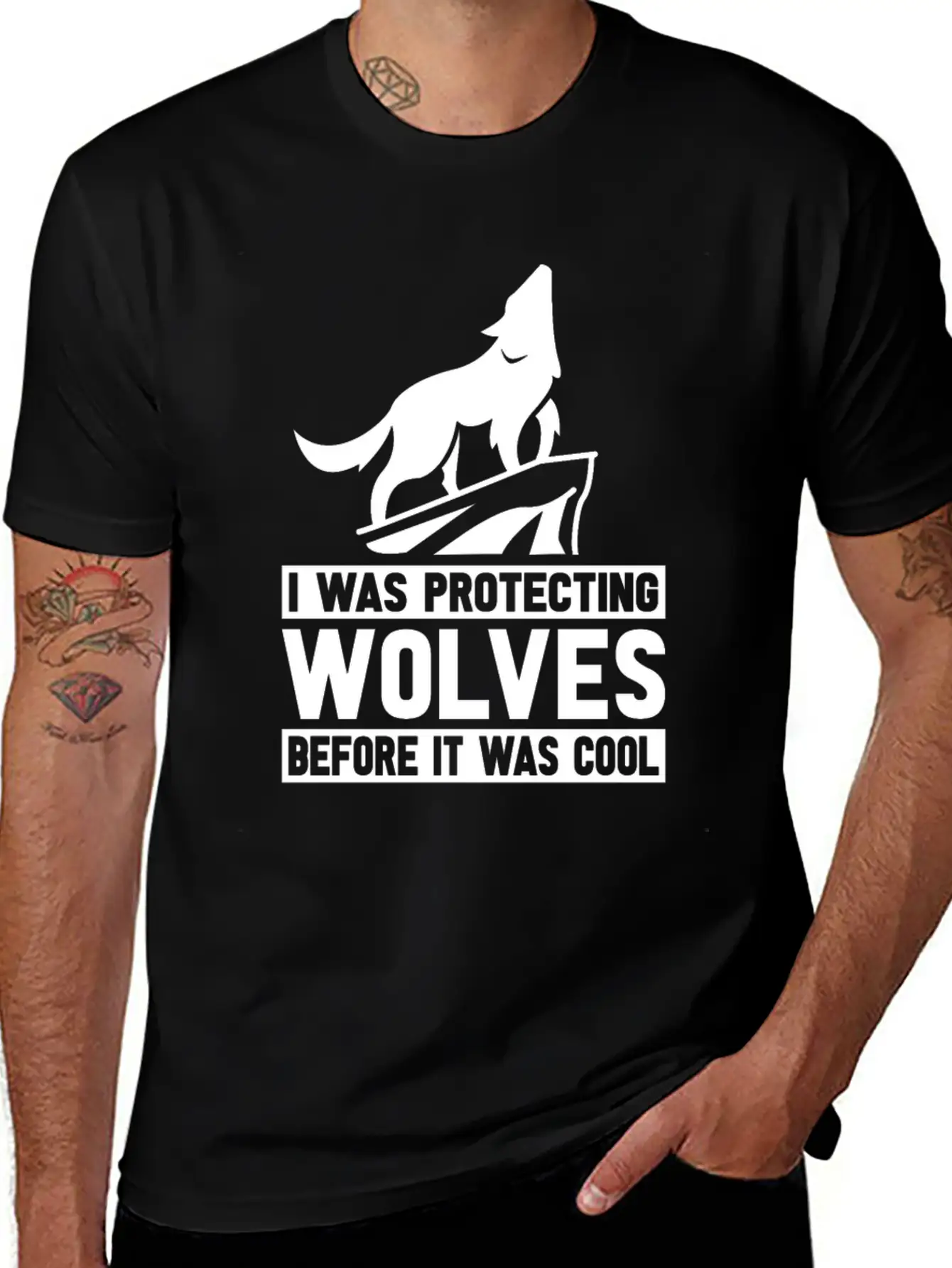 Wolf Wolves Unisex Short Sleeve Soft Cotton T-Shirt – Casual Everyday Wear