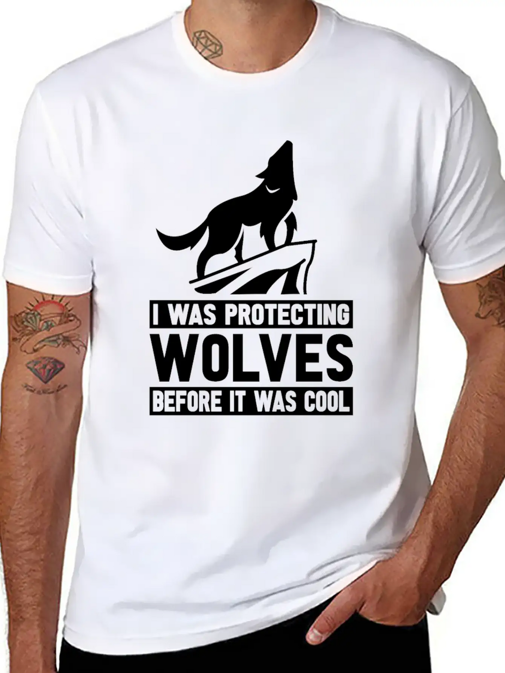 Wolf Wolves Unisex Short Sleeve Soft Cotton T-Shirt – Casual Everyday Wear