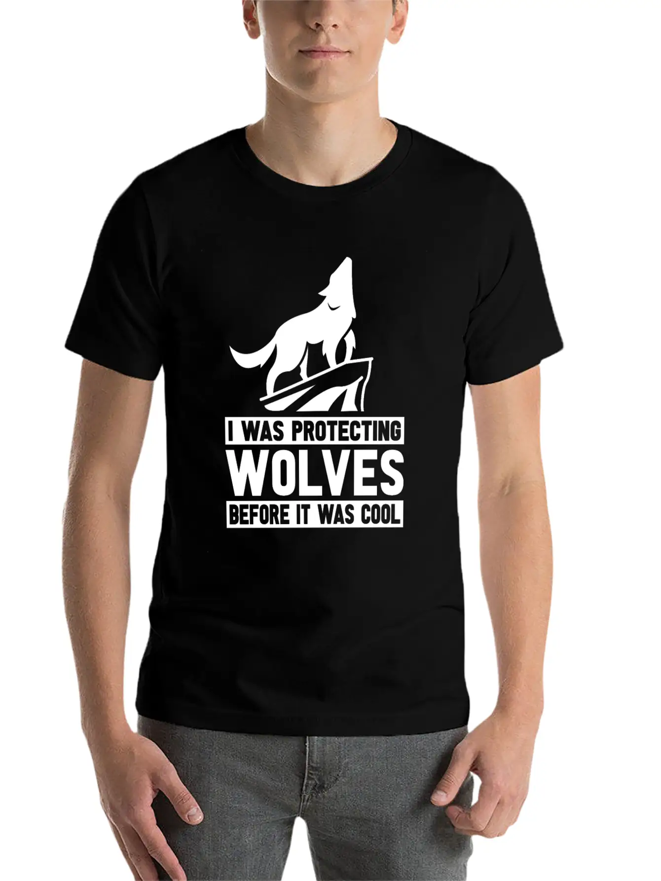 Wolf Wolves Unisex Short Sleeve Soft Cotton T-Shirt – Casual Everyday Wear