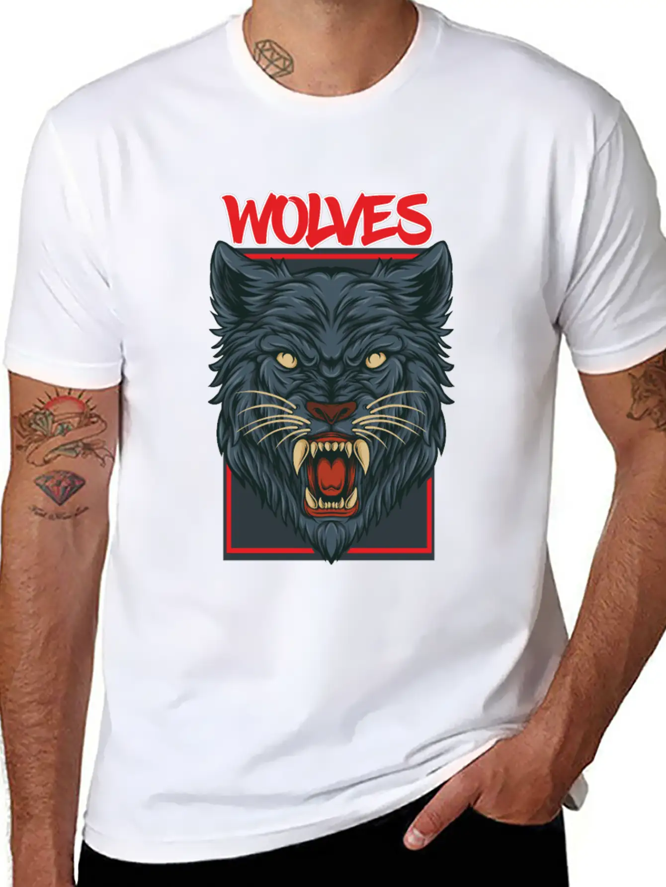 Wolf Wolves Wolve Wildlife Animals Gift Idea Breathable Soft Cotton T-Shirt – Timeless Casual Look