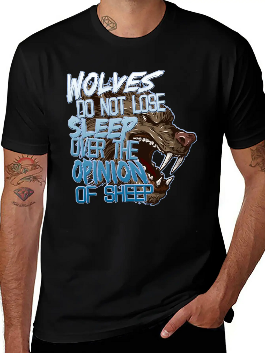 Wolves And Sheep Breathable Soft Cotton T-Shirt – Timeless Casual Look