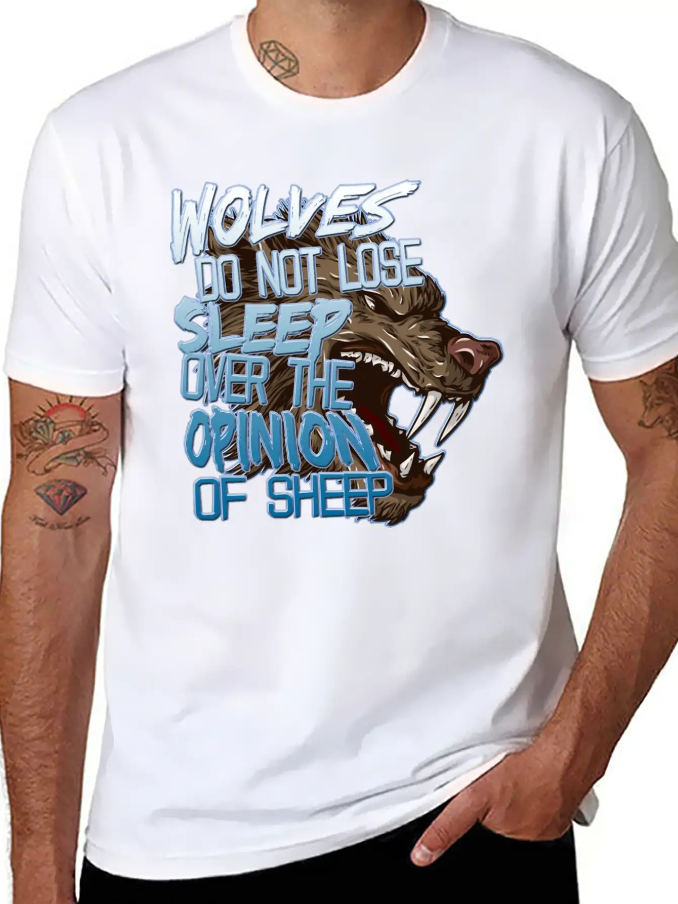 Wolves And Sheep Breathable Soft Cotton T-Shirt – Timeless Casual Look