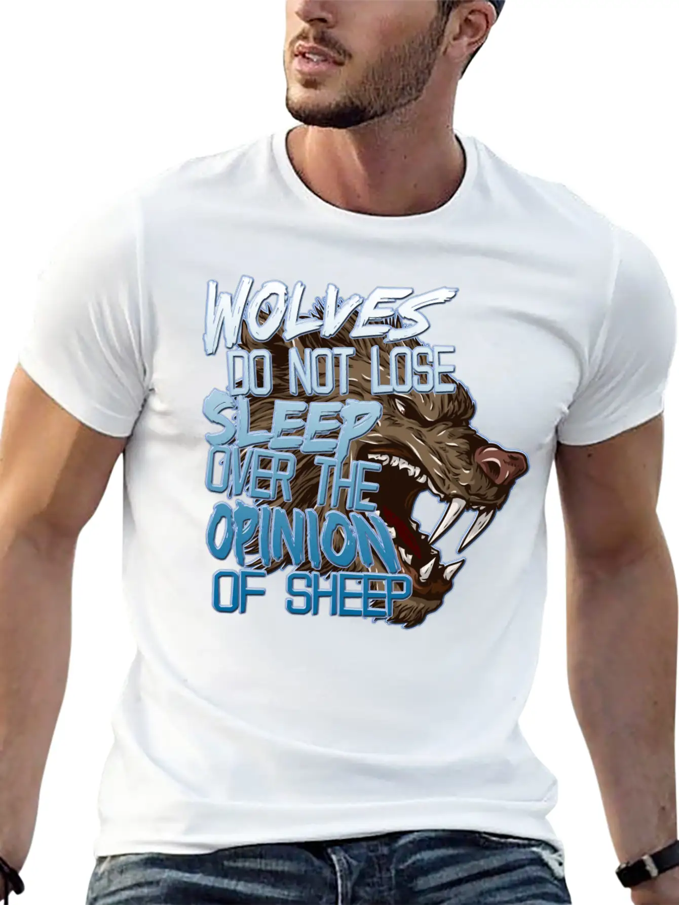 Wolves And Sheep Breathable Soft Cotton T-Shirt – Timeless Casual Look