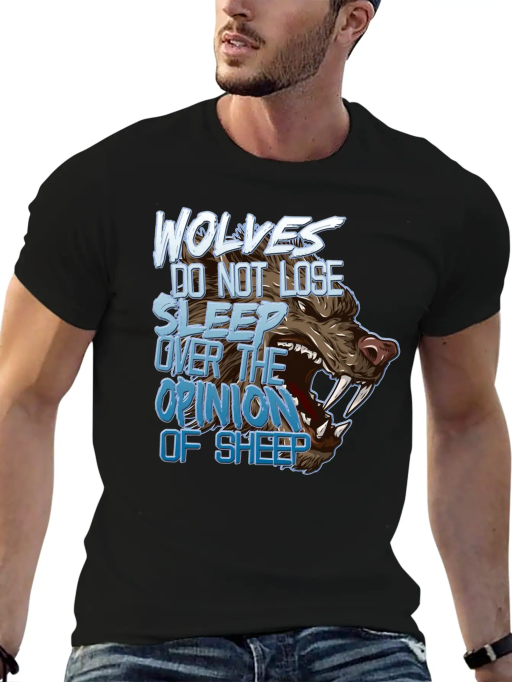 Wolves And Sheep Breathable Soft Cotton T-Shirt – Timeless Casual Look
