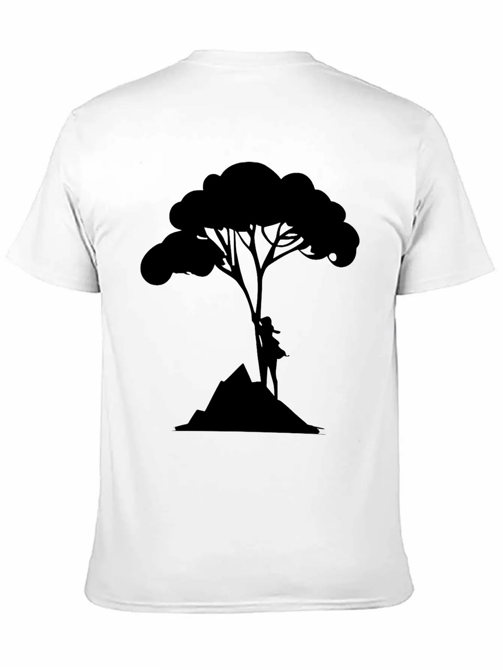 Woman Leaning On Tree Vector Unisex Casual T-Shirt – Clean Design For Daily Comfort
