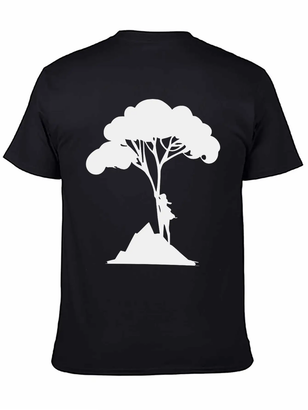 Woman Leaning On Tree Vector Unisex Casual T-Shirt – Clean Design For Daily Comfort
