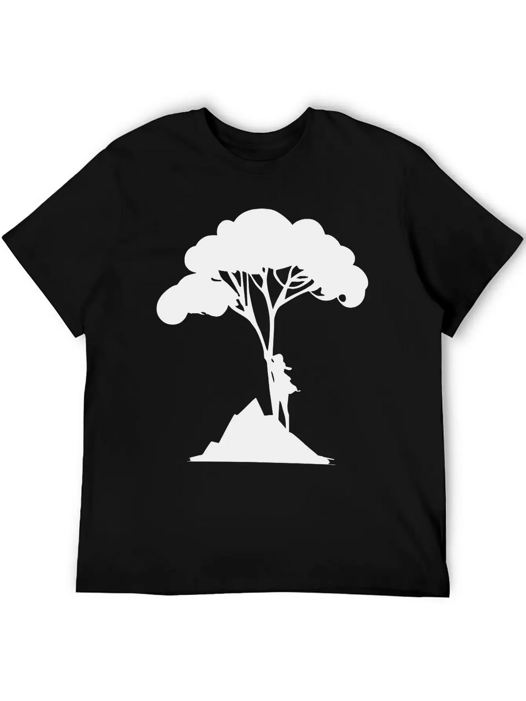 Woman Leaning On Tree Vector Unisex Casual T-Shirt – Clean Design For Daily Comfort