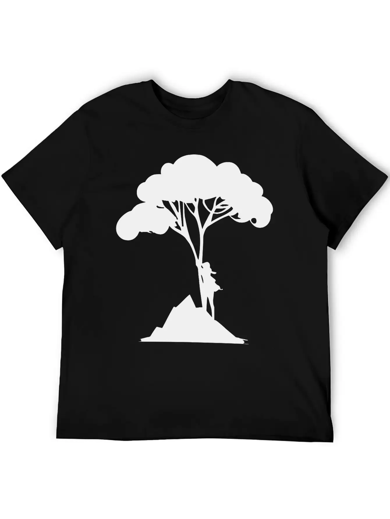 Woman Leaning On Tree Vector Unisex Casual T-Shirt – Clean Design For Daily Comfort