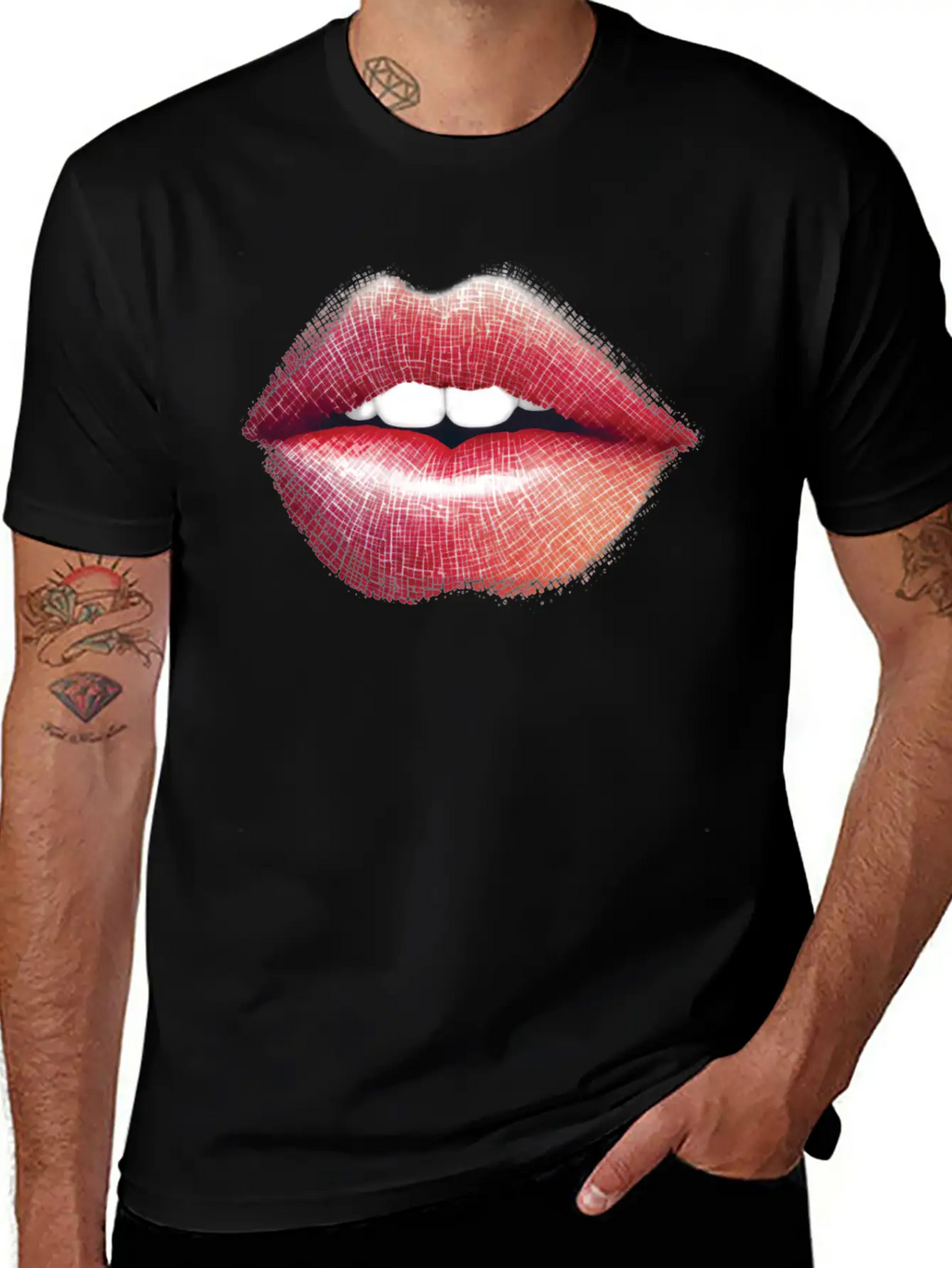 Woman Lips Kiss Unisex Short Sleeve Soft Cotton T-Shirt – Casual Everyday Wear