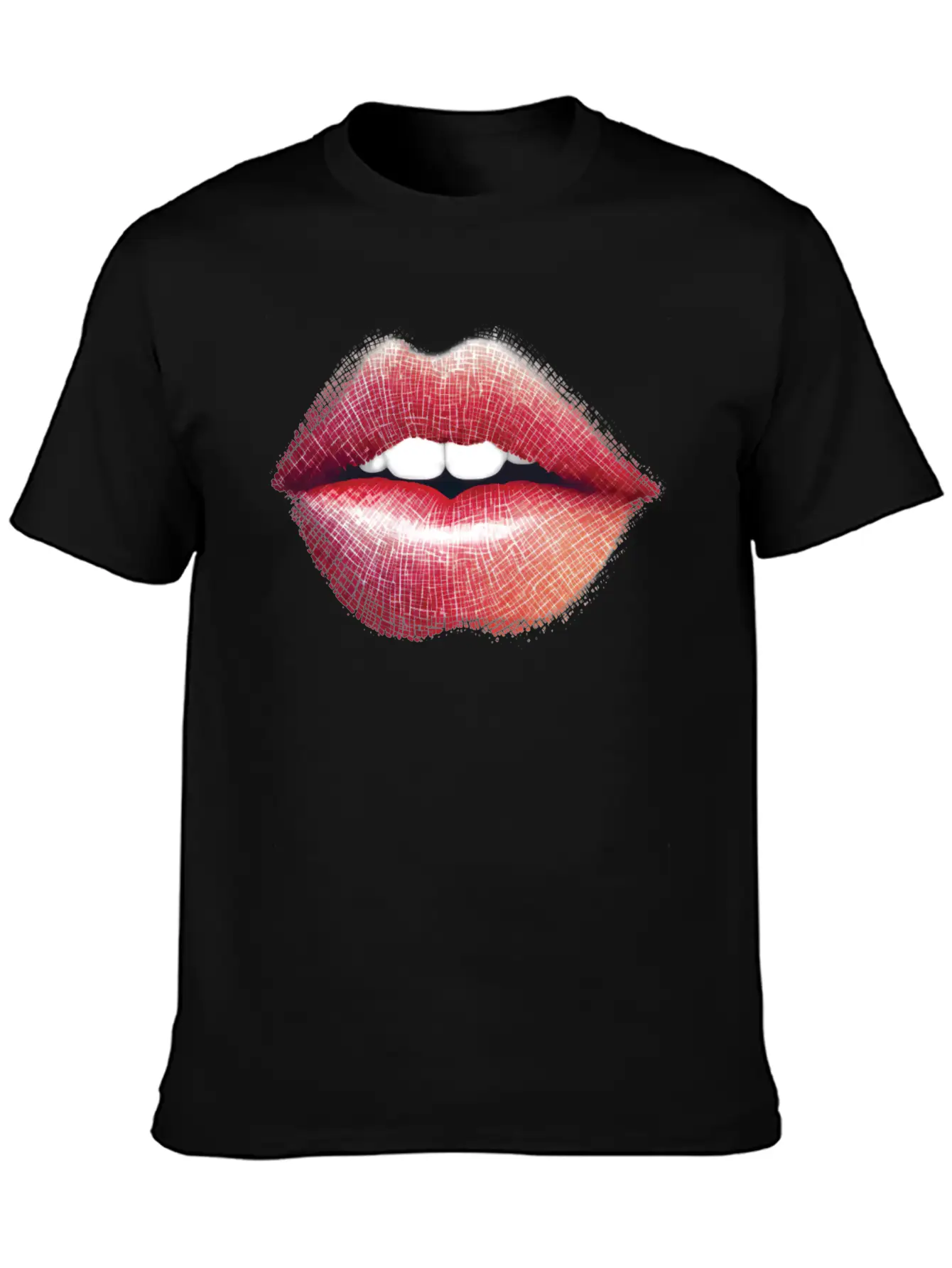 Woman Lips Kiss Unisex Short Sleeve Soft Cotton T-Shirt – Casual Everyday Wear
