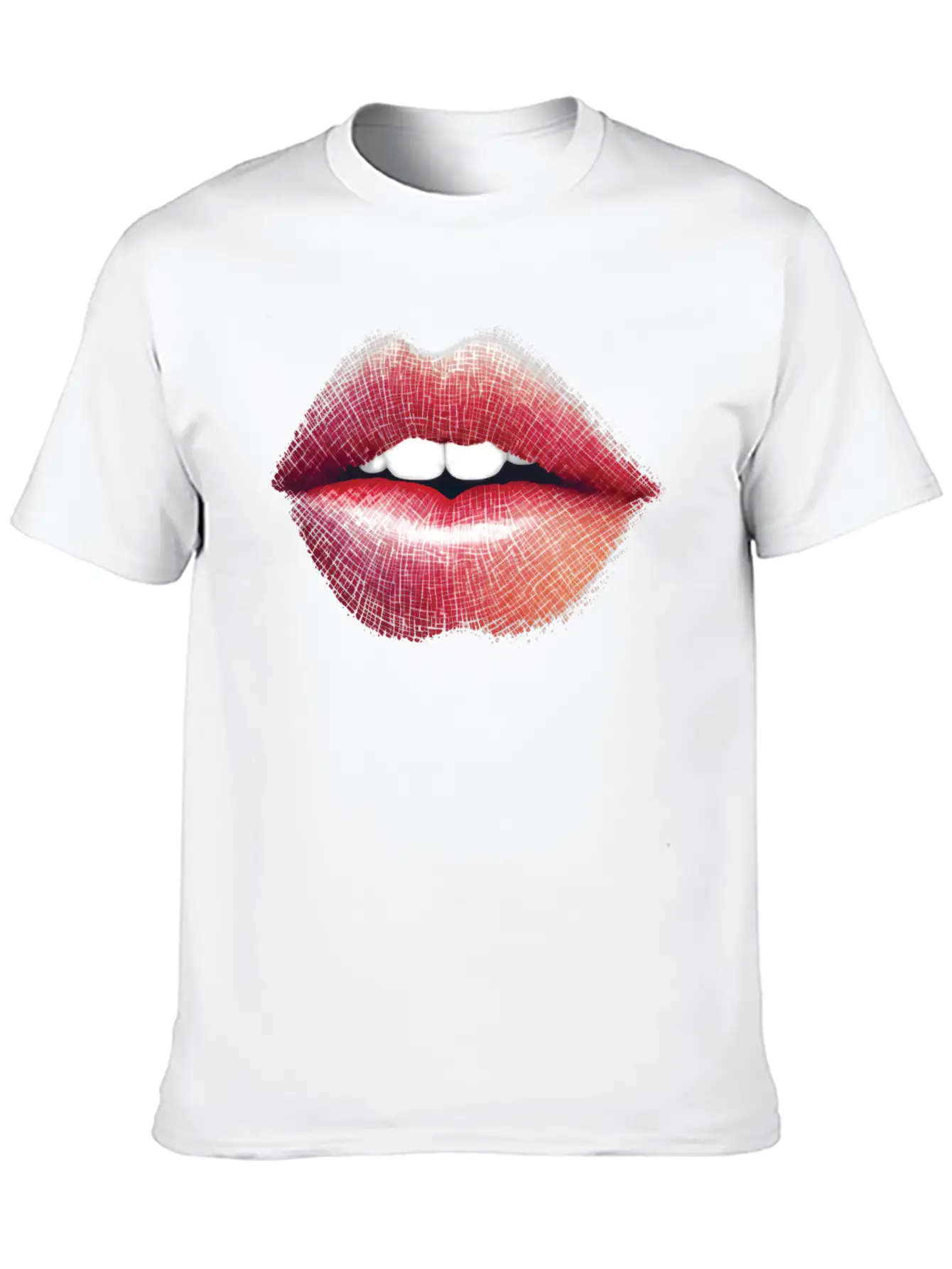 Woman Lips Kiss Unisex Short Sleeve Soft Cotton T-Shirt – Casual Everyday Wear