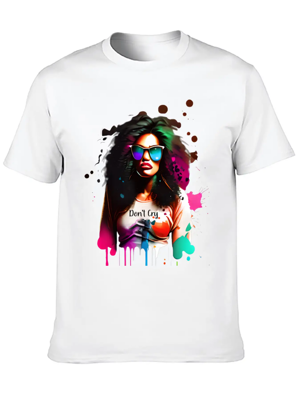Woman Wearing Sunglasses And Don't Cry Top Unisex Casual T-Shirt – Clean Design For Daily Comfort