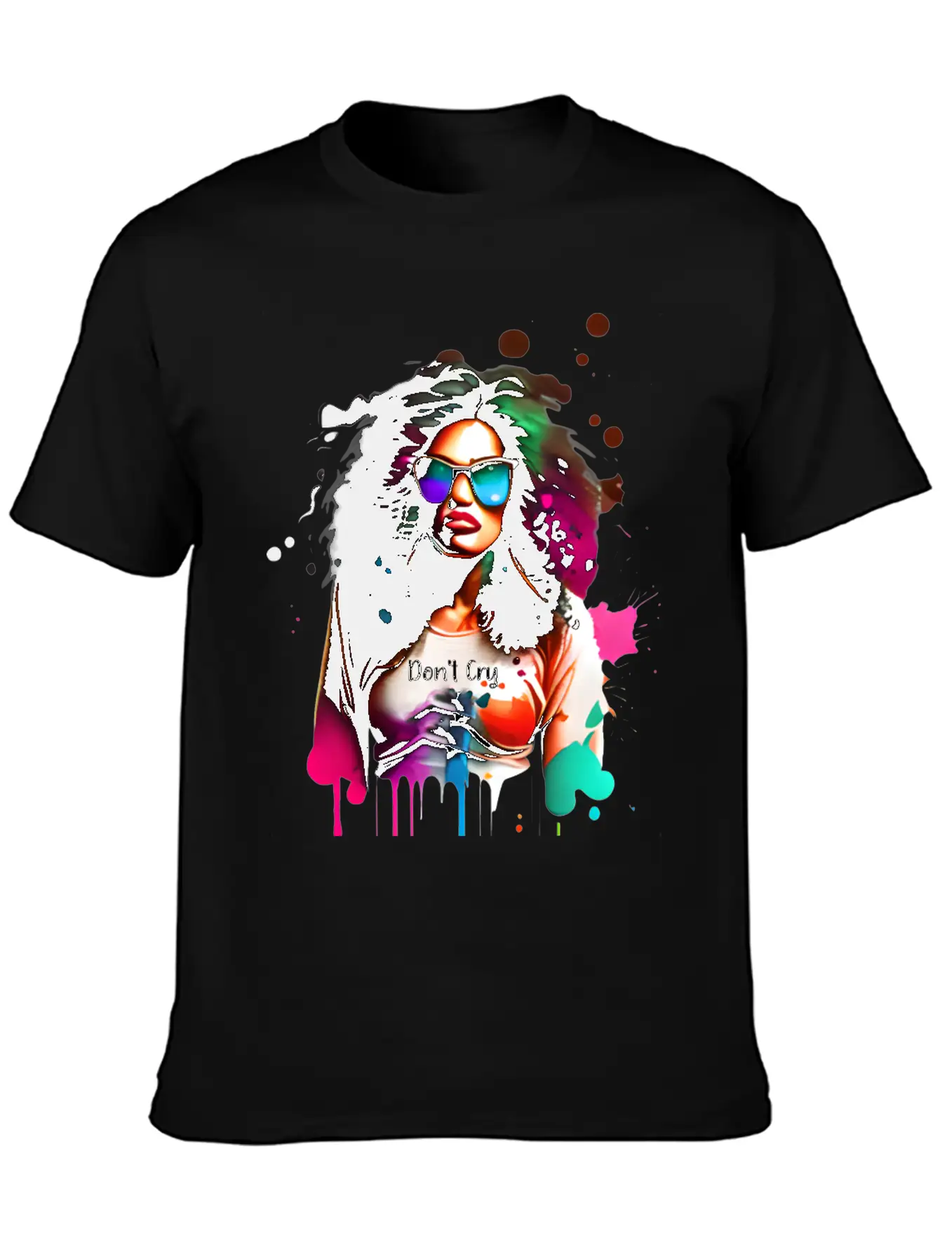Woman Wearing Sunglasses And Don't Cry Top Unisex Casual T-Shirt – Clean Design For Daily Comfort