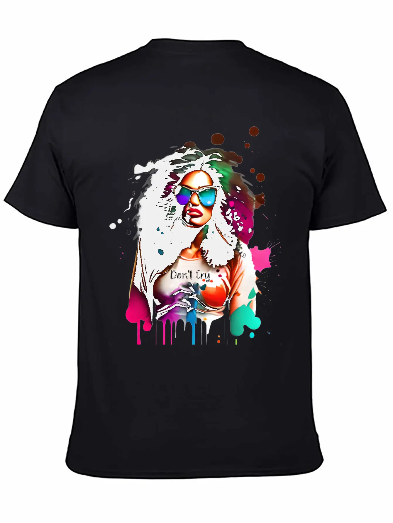 Woman Wearing Sunglasses And Don't Cry Top Unisex Casual T-Shirt – Clean Design For Daily Comfort