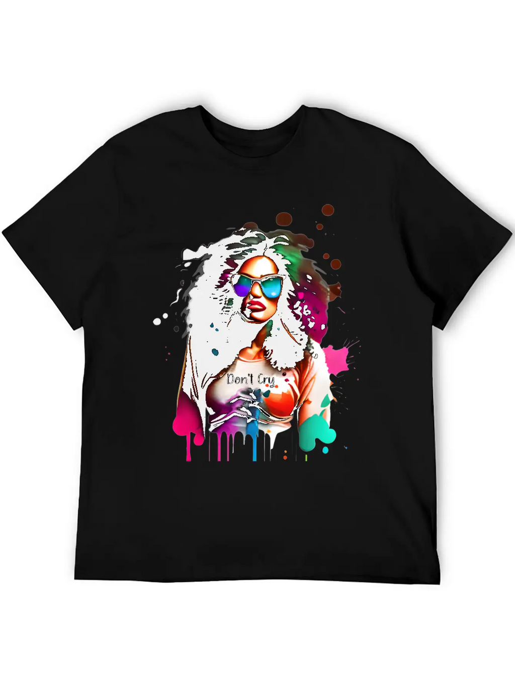 Woman Wearing Sunglasses And Don't Cry Top Unisex Casual T-Shirt – Clean Design For Daily Comfort