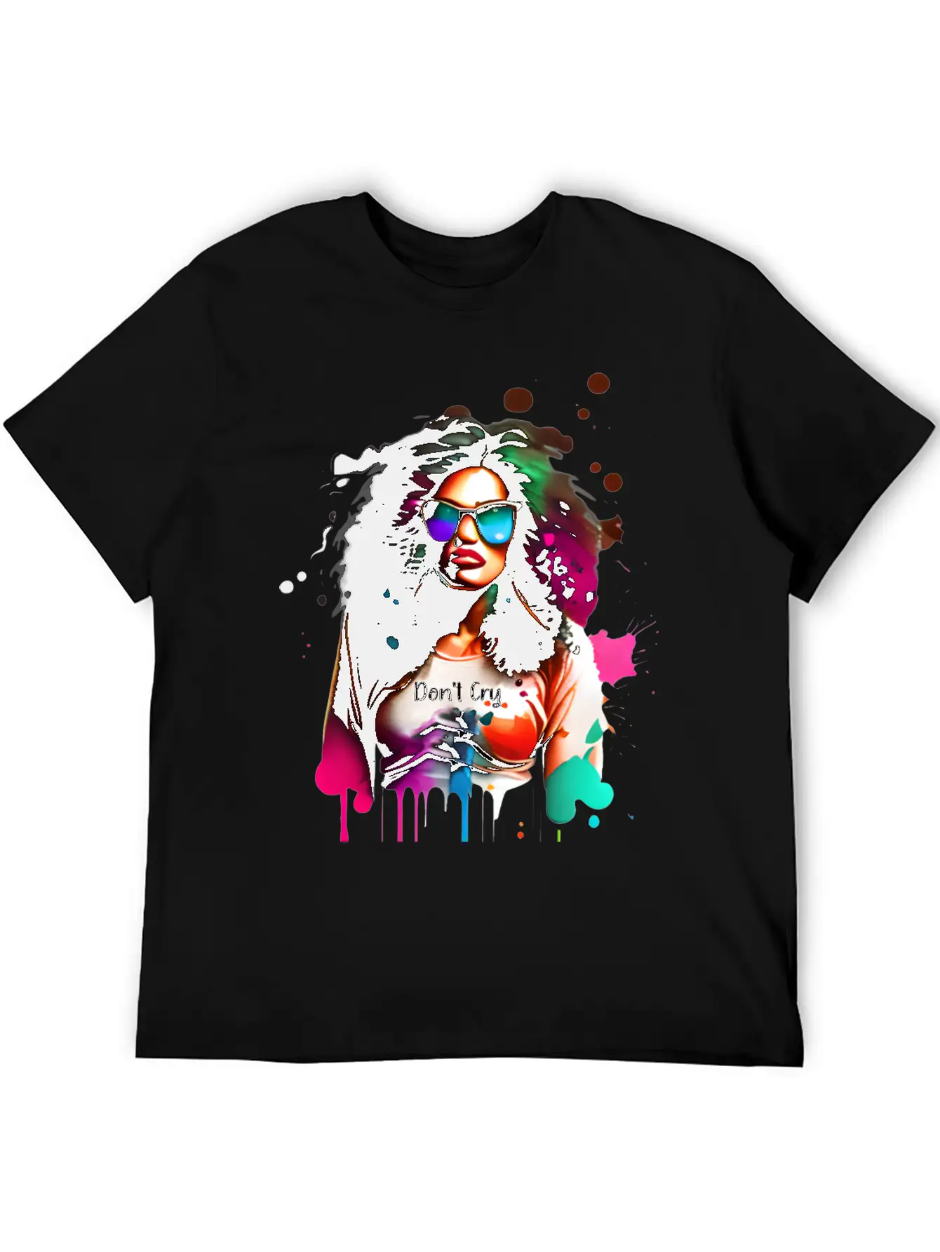 Woman Wearing Sunglasses And Don't Cry Top Unisex Casual T-Shirt – Clean Design For Daily Comfort