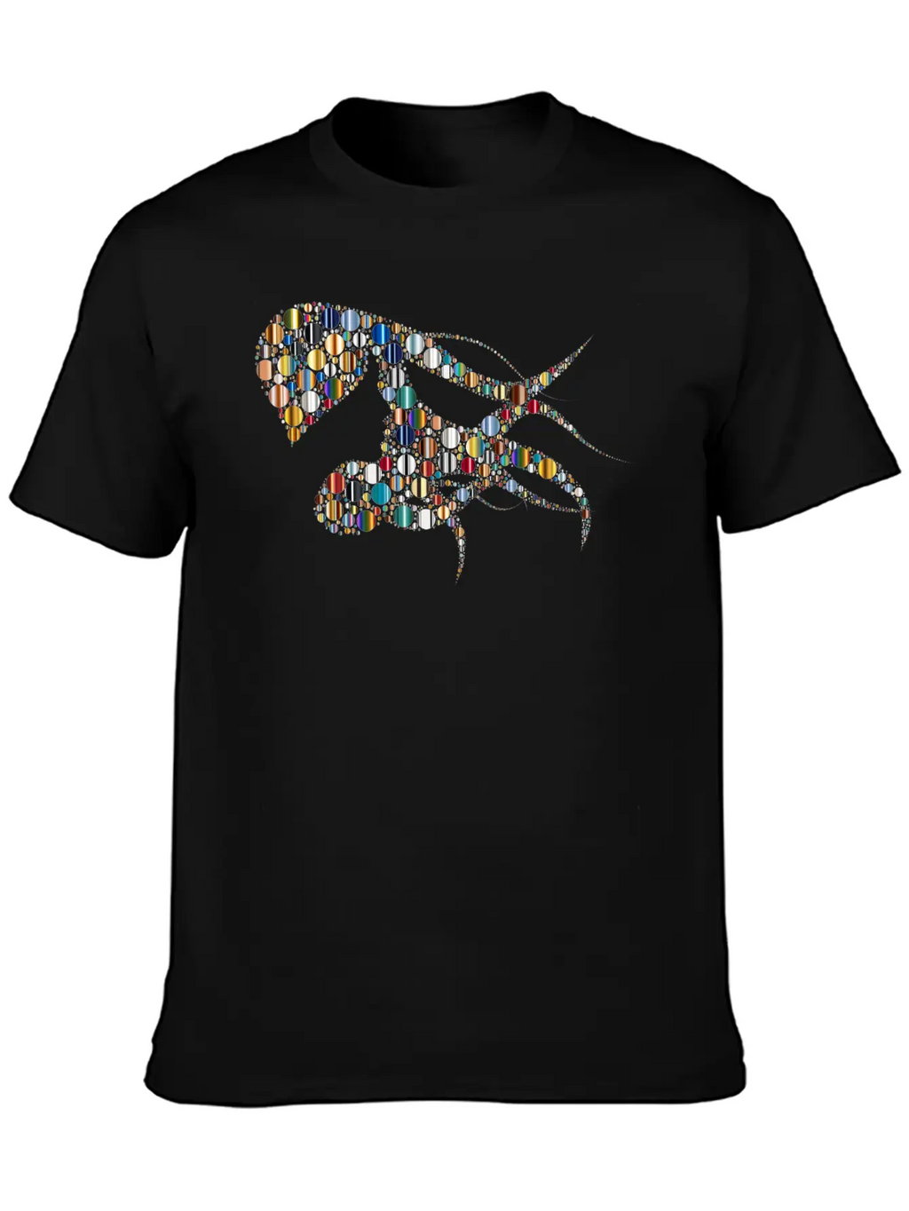 Woman With Colorful Flowing Circles Hair 5 Unisex Casual T-Shirt – Clean Design For Daily Comfort
