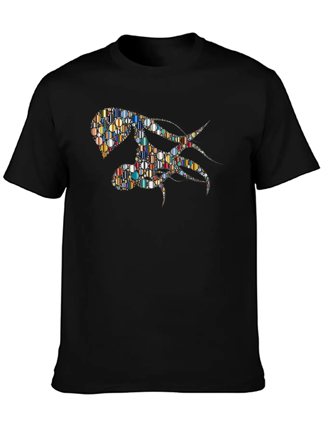 Woman With Colorful Flowing Circles Hair 5 Unisex Casual T-Shirt – Clean Design For Daily Comfort