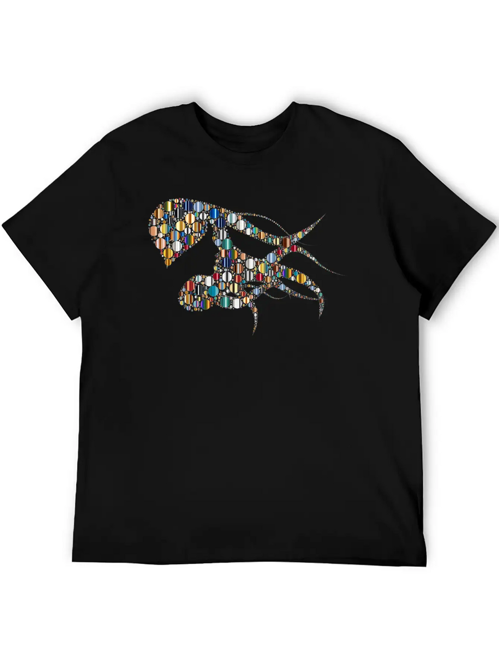 Woman With Colorful Flowing Circles Hair 5 Unisex Casual T-Shirt – Clean Design For Daily Comfort