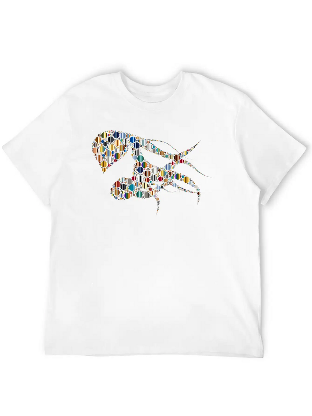 Woman With Colorful Flowing Circles Hair 5 Unisex Casual T-Shirt – Clean Design For Daily Comfort