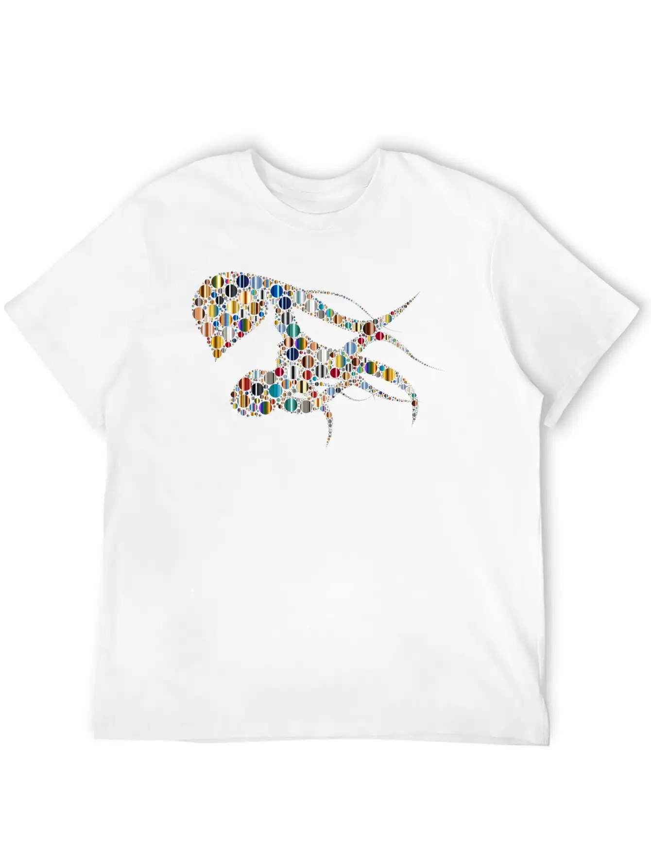Woman With Colorful Flowing Circles Hair 5 Unisex Casual T-Shirt – Clean Design For Daily Comfort