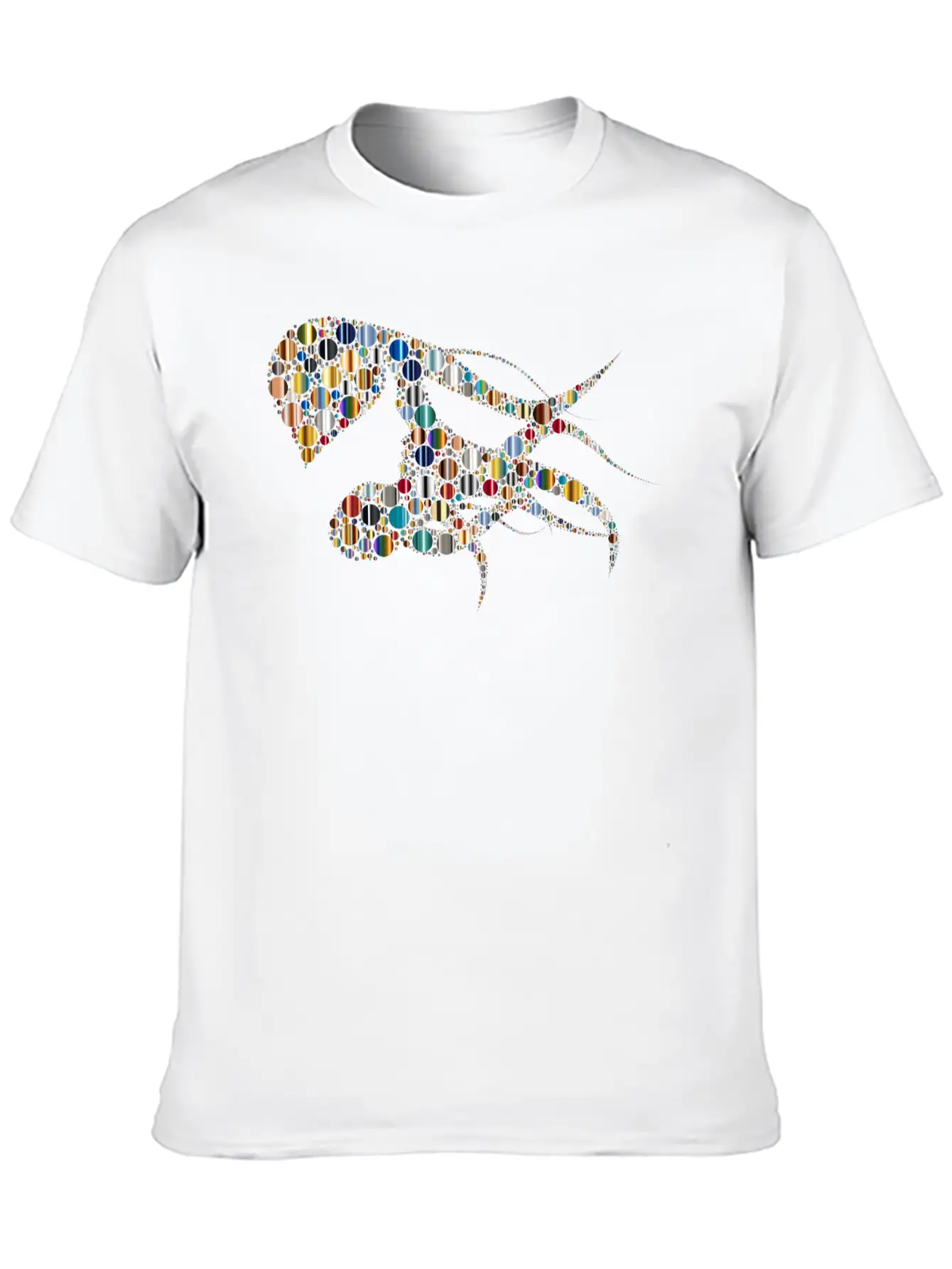 Woman With Colorful Flowing Circles Hair 5 Unisex Casual T-Shirt – Clean Design For Daily Comfort