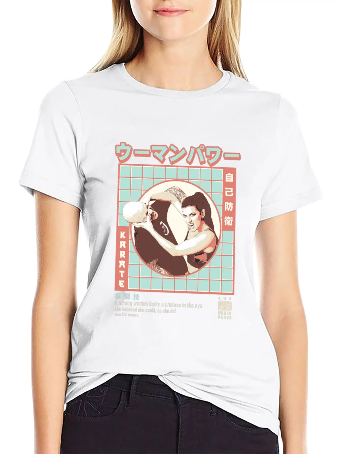 Women Karate - Women Martial Artist Essential Cotton Tee For Daily Outfits – Unisex Style