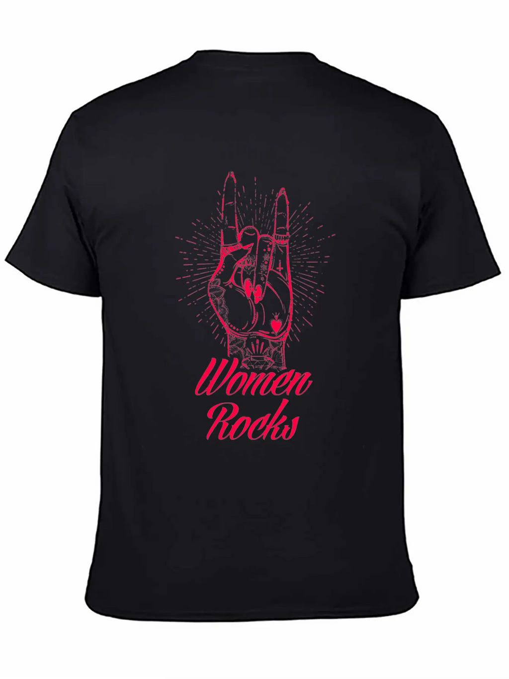 Women Rocks Power Tattoo Rights Nails Gift Idea Unisex Short Sleeve Soft Cotton T-Shirt – Casual Everyday Wear