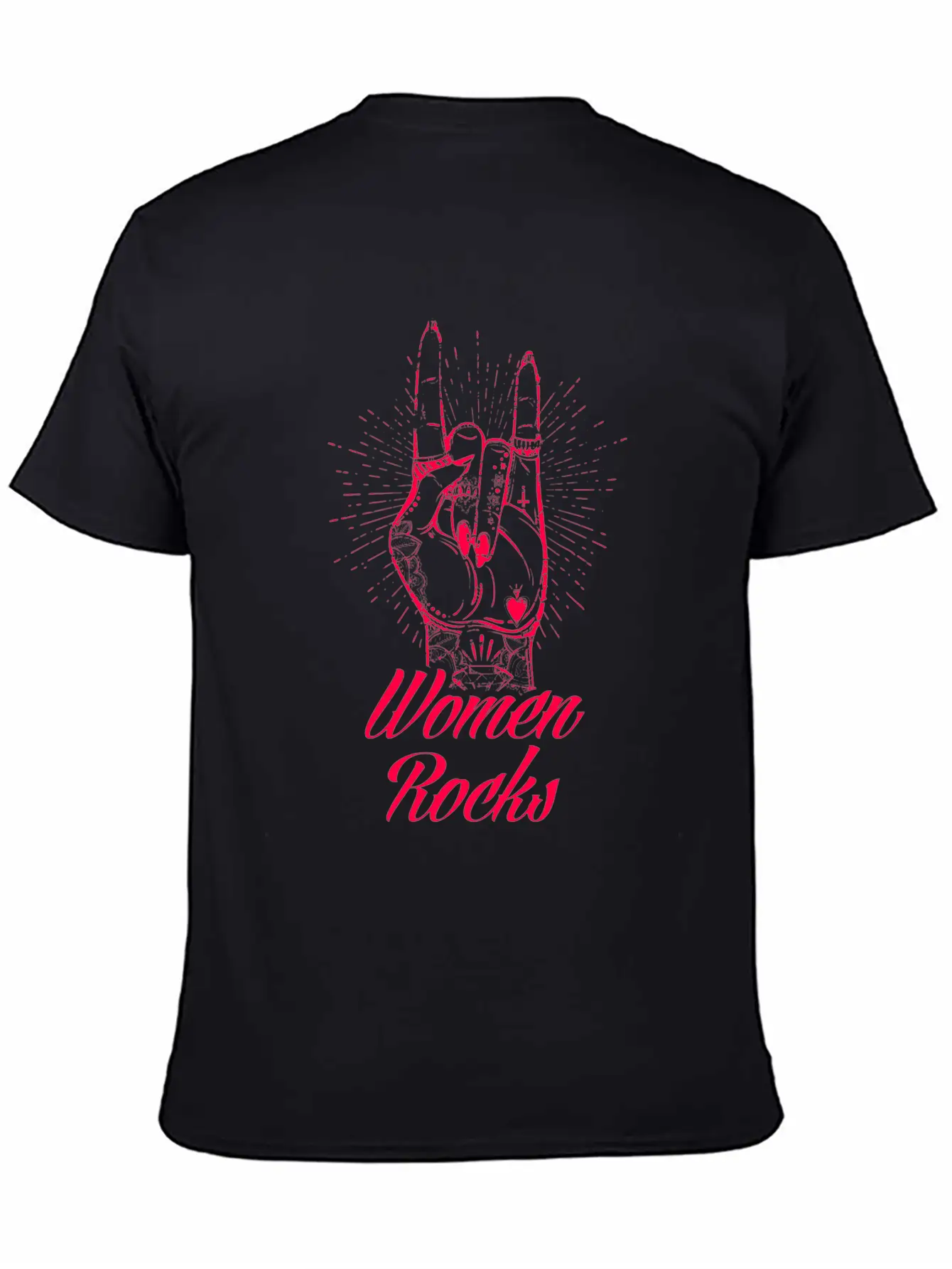 Women Rocks Power Tattoo Rights Nails Gift Idea Unisex Short Sleeve Soft Cotton T-Shirt – Casual Everyday Wear